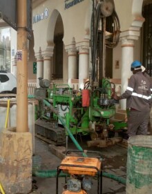 Sondage presiometrique avec un nouveau matériel tout recent marque Lim utilisé avec le Logiciel GEO LOG V3