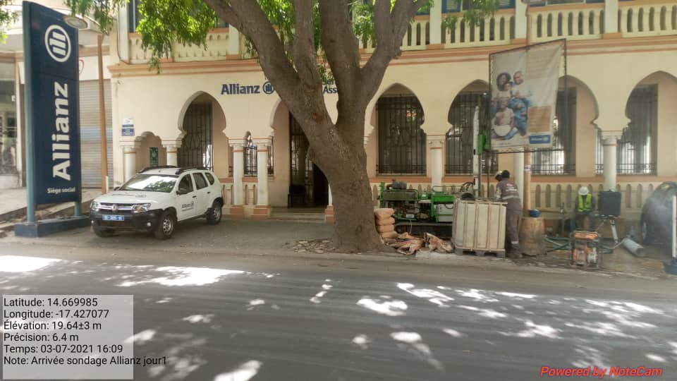 Sondage presiometrique avec un nouveau matériel tout recent marque Lim utilisé avec le Logiciel GEO LOG  V3